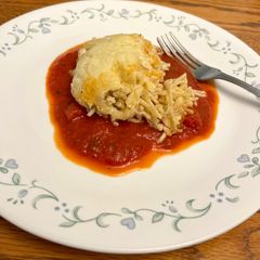 A picture of Aunt Janice’s Spaghetti Pie.