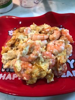 生酮版滑蛋蝦仁 的食譜成品照片