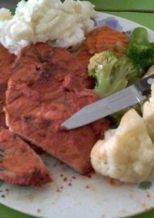 Una foto de Chuleta de puerco al pastor