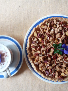 Una foto de Tarta de manzana con crumbles