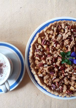 Una foto de Tarta de manzana con crumbles