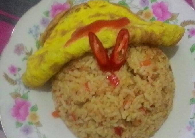 Nasi Goreng Ebi telur extra pedas