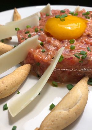 Una foto de Trampantojo de tartar (de tomate)