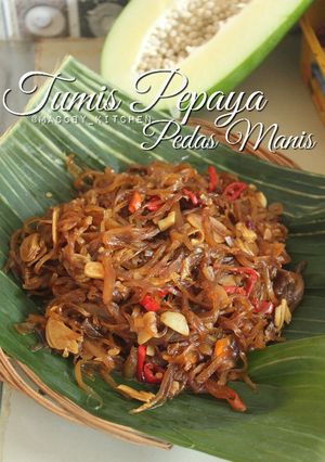 Foto resep Tumis pepaya pedas manis