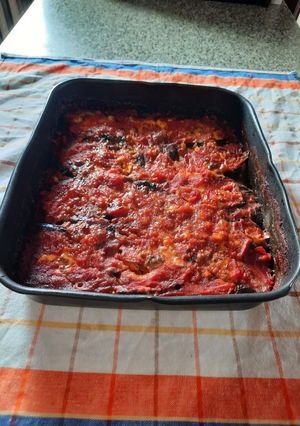 Foto di Parmigiana con melanzane al naturale al forno