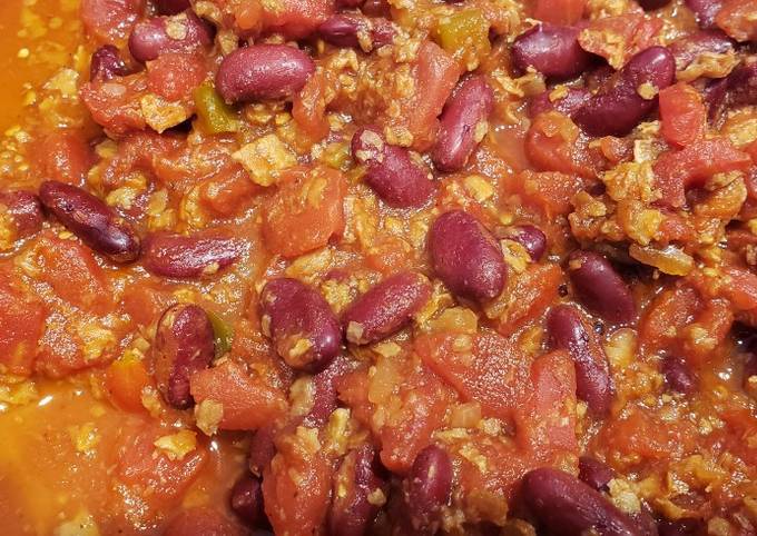 Recipe of Speedy Mom's lazy Sunday chili (vegetarian or vegan version)