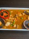 Parihuela de pescado y mariscos
