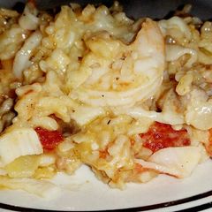 A picture of Cajun Seafood Sausage Casserole.