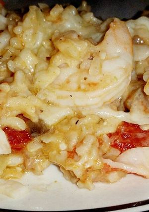 A picture of Cajun Seafood Sausage Casserole.