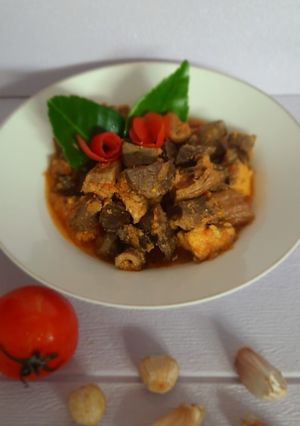 Foto resep 19. Isi Perut Tuna Masak Garo Rica (khas Manado)