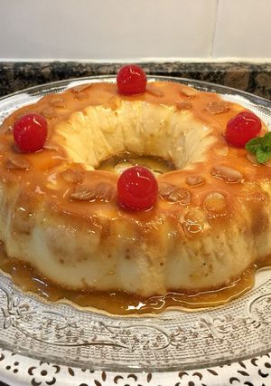 Foto principal de Flan Napolitano con queso y almendras