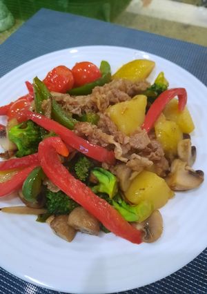 Foto resep Stir Fry Teriyaki Vegetables (Diet 400 kalori - No ribet) 😋🙏