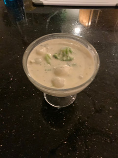 A picture of Creamed Onions and Broccoli.