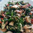 Tumis Daun Pepaya Jepang & Cumi Asin