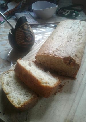 Una foto de Budín de banana y nueces