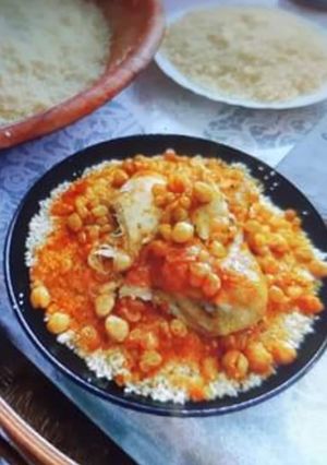 A picture of Couscous with Chickpeas and Raisins.