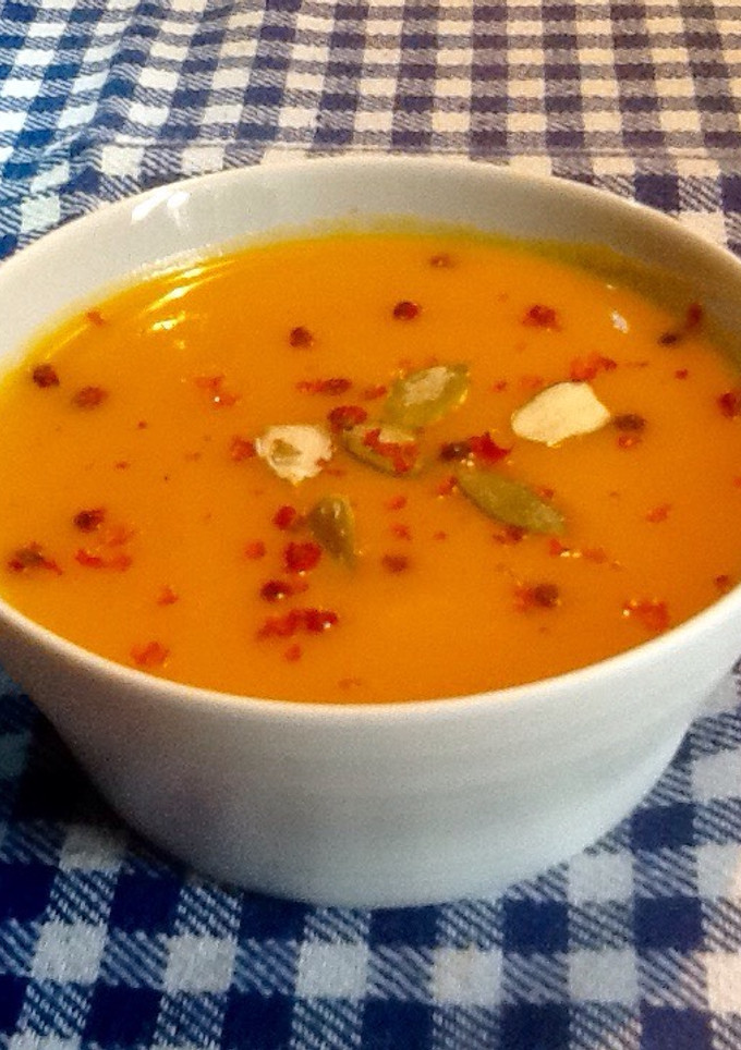 Una foto de Crema de calabaza asada