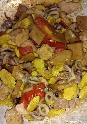 Foto resep Tumis Cumi Bakso Jagung Muda