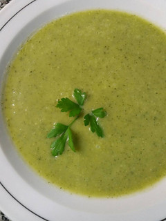 Una foto de Crema de calabacín con queso crema