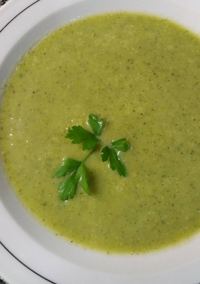 Una foto de Crema de calabacín con queso crema