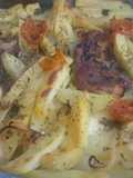 Asado de filetes de magra y patatas