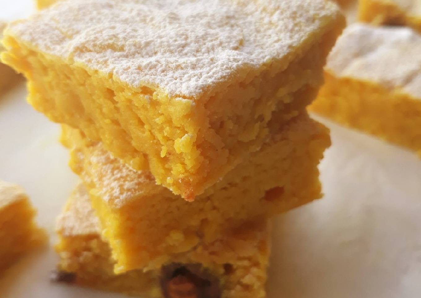 Mango Blondie Bars with M&Ms