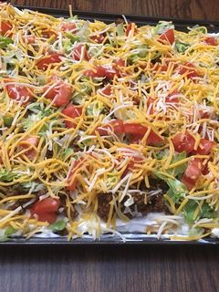 A picture of Taco pizza.