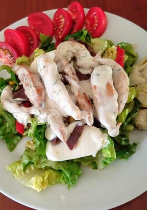 Foto principal de Ensalada de mollejas de pato y pollo con roquefort