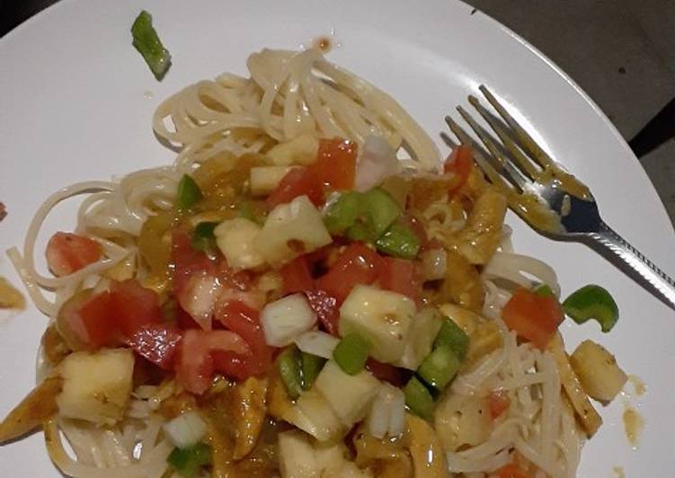 Recipe of Ultimate Spaghetti and chicken strips