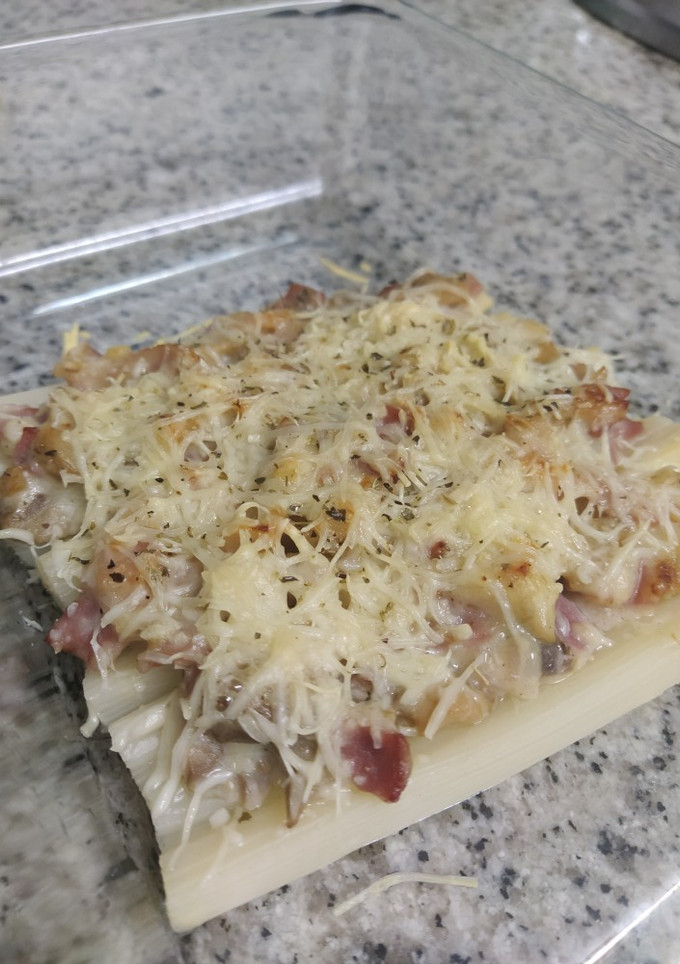 Una foto de 🥓 Espárragos blancos gratinados