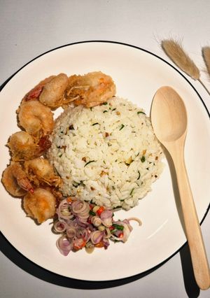 Foto resep Nasi Daun Jeruk dengan Udang dan Sambal Matah
