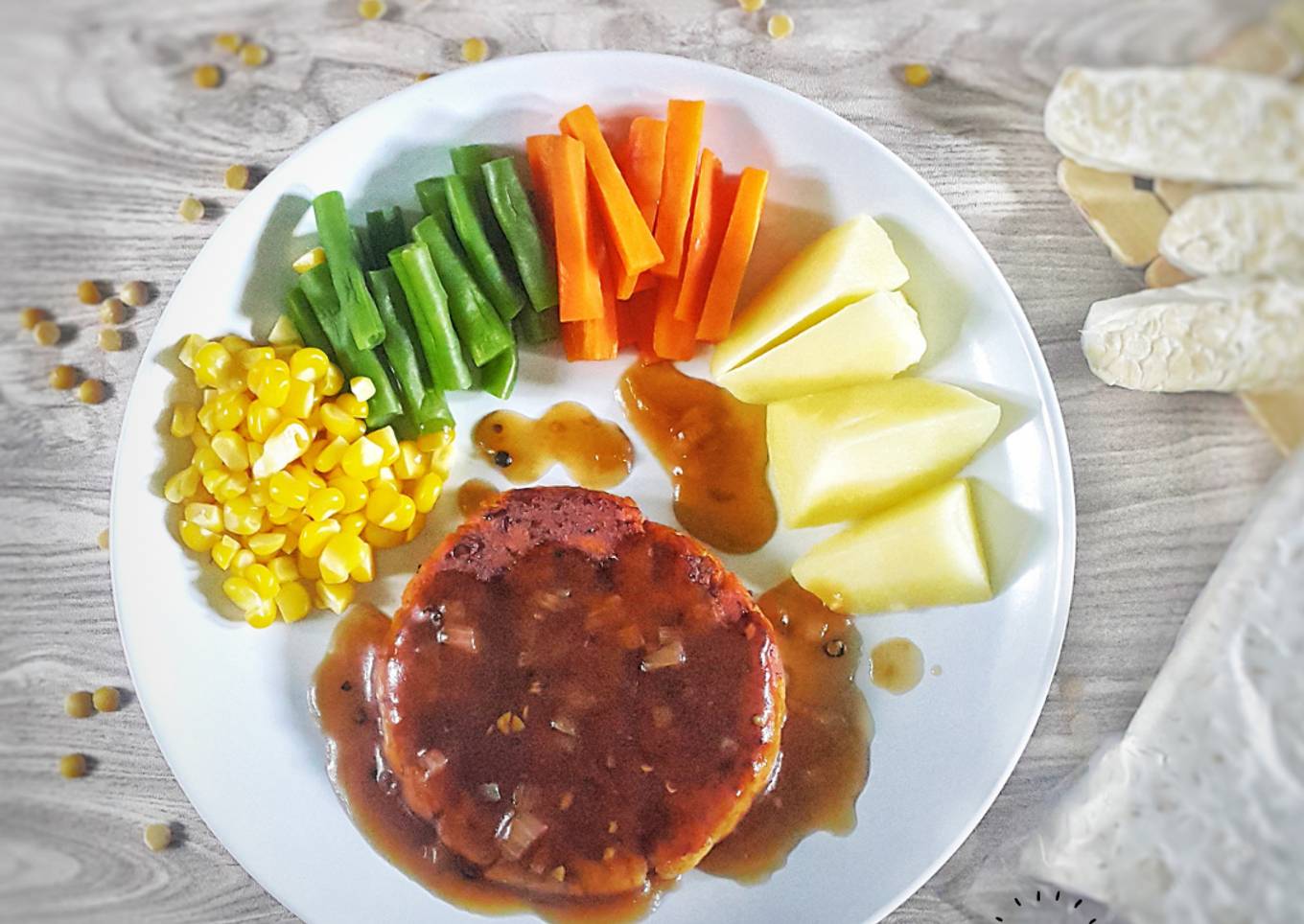 Steak Tempe Saus Lada Hitam