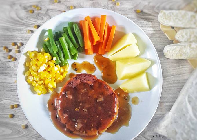 Steak Tempe Saus Lada Hitam