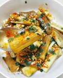 Cà tím hấp sốt tỏi ớt