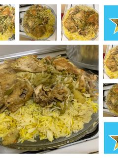 صورة لوصفة دجاج مضغوط مع رز 👌😍