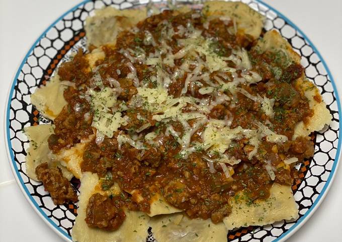 Recipe of Homemade Ravioli w/ Meat Sauce