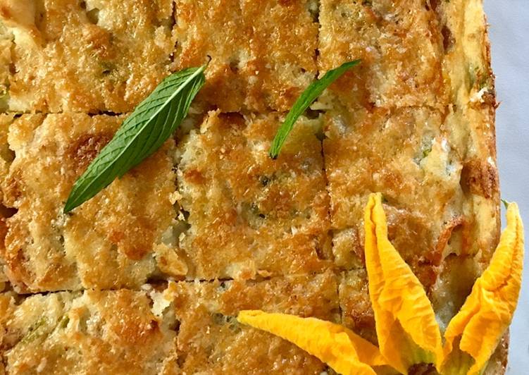 Ricetta Torta Salata Di Patate Fiori Di Zucca E Menta Di Pepe Rosa Cookpad