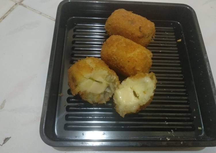 makanan Kroket kentang mozarela Jadi, Bisa Manjain Lidah
