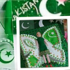 A picture of Butterfly cake specially 14th Azadi independence day motivation.