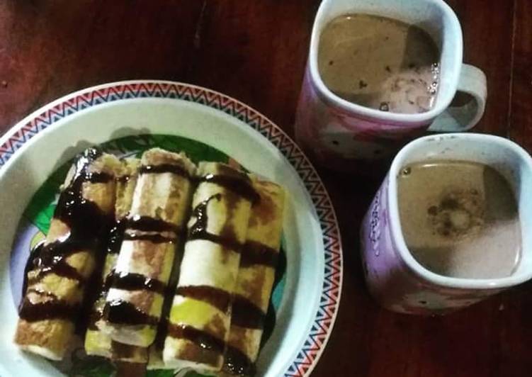 Cara Gampang Membuat Banana Choco Rolled French Toast, Menggugah Selera