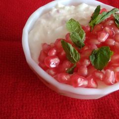 A picture of Pomegranate raita.