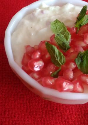 A picture of Pomegranate raita.