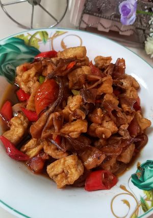 Foto resep Oseng Cumi asin tahu