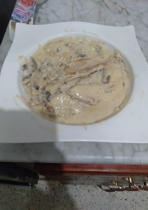صورة لوصفة إسكالوب بالفطر