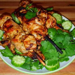 A picture of Mike's Grilled Skewered Asian Chicken Yakitori Appetizers.