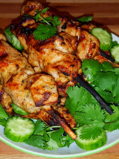 A picture of Mike's Grilled Skewered Asian Chicken Yakitori Appetizers.