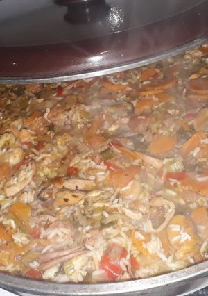 Una foto de Arroz con mariscos