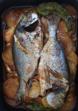 Una foto de Dorada al horno