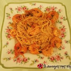 A picture of Beloved shrimp pasta.