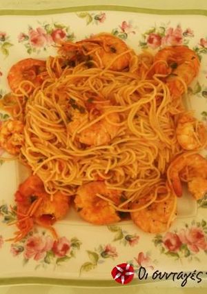 A picture of Beloved shrimp pasta.